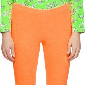 NWT ERL Venice Beach Orange Elasticized Flare Leg Pants L